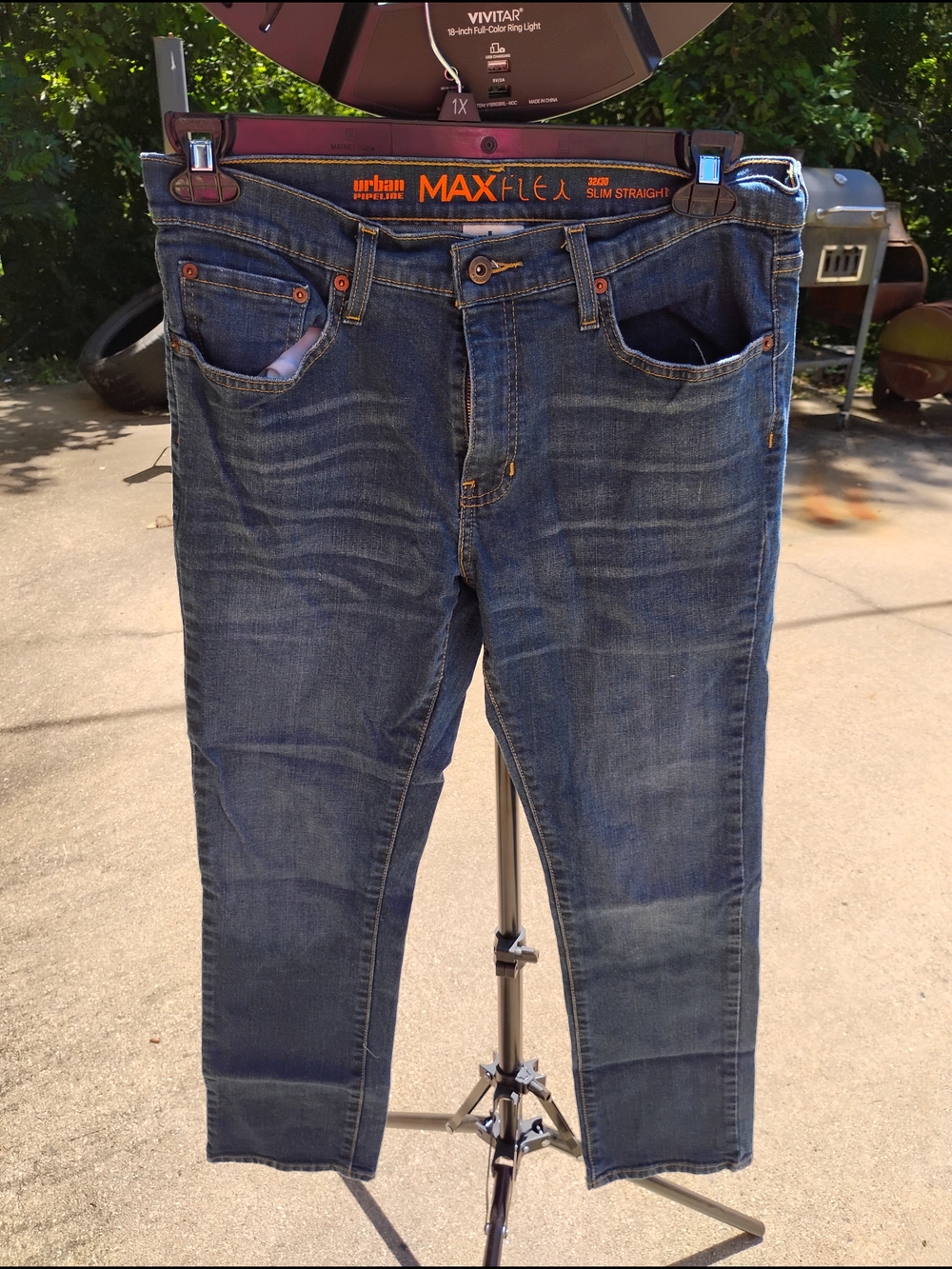 urban pipeline Slim Straight Men’s Jeans - Blue Denim